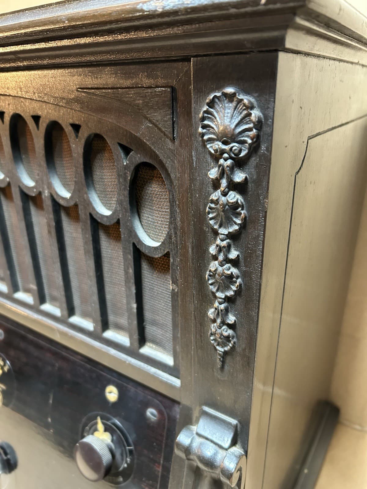 1924 RCA RADIOLA X Tube Radio Receiver Ornate Cabinet Gem of a Radio 4
