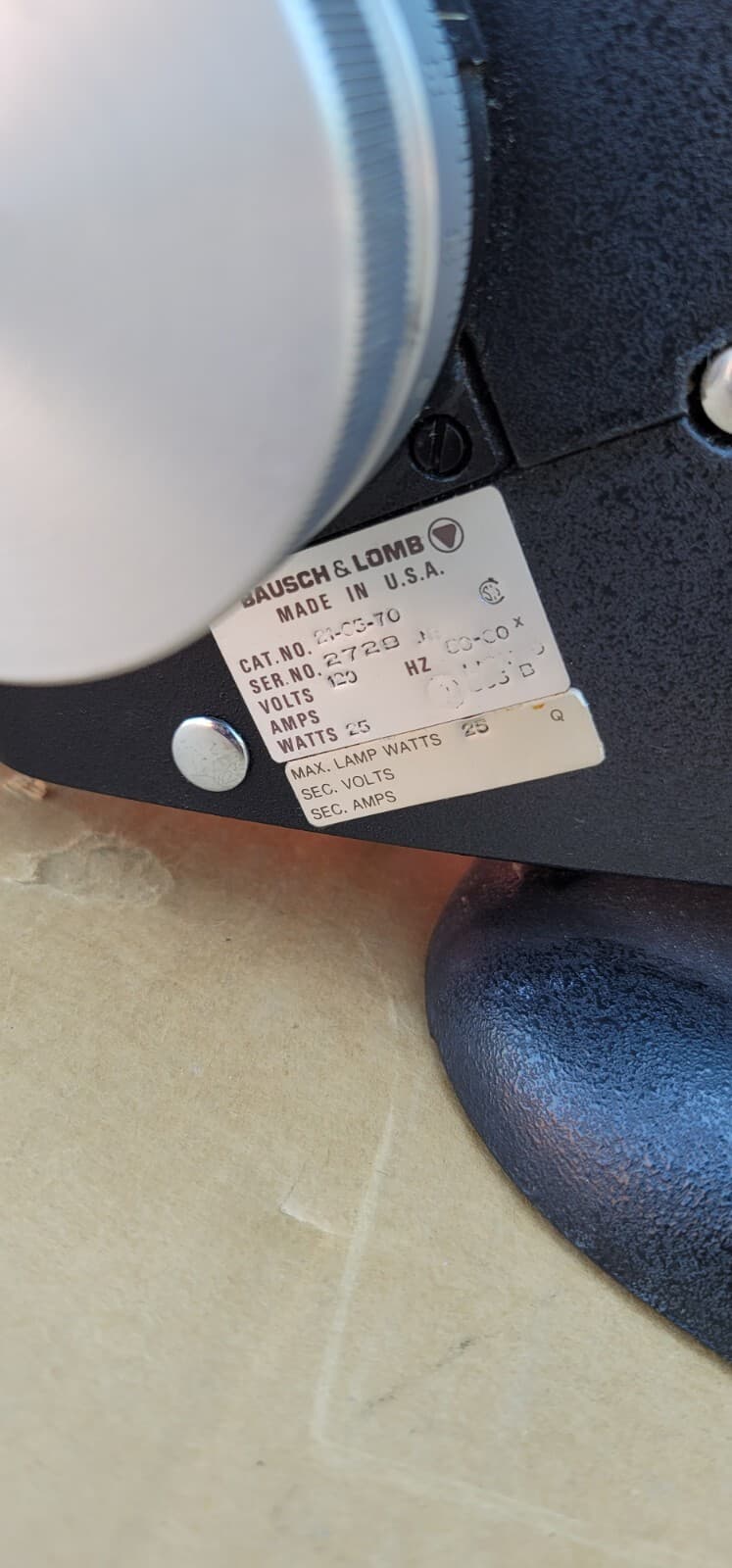 Bausch & Lomb 21-65-70 Lensmeter 6