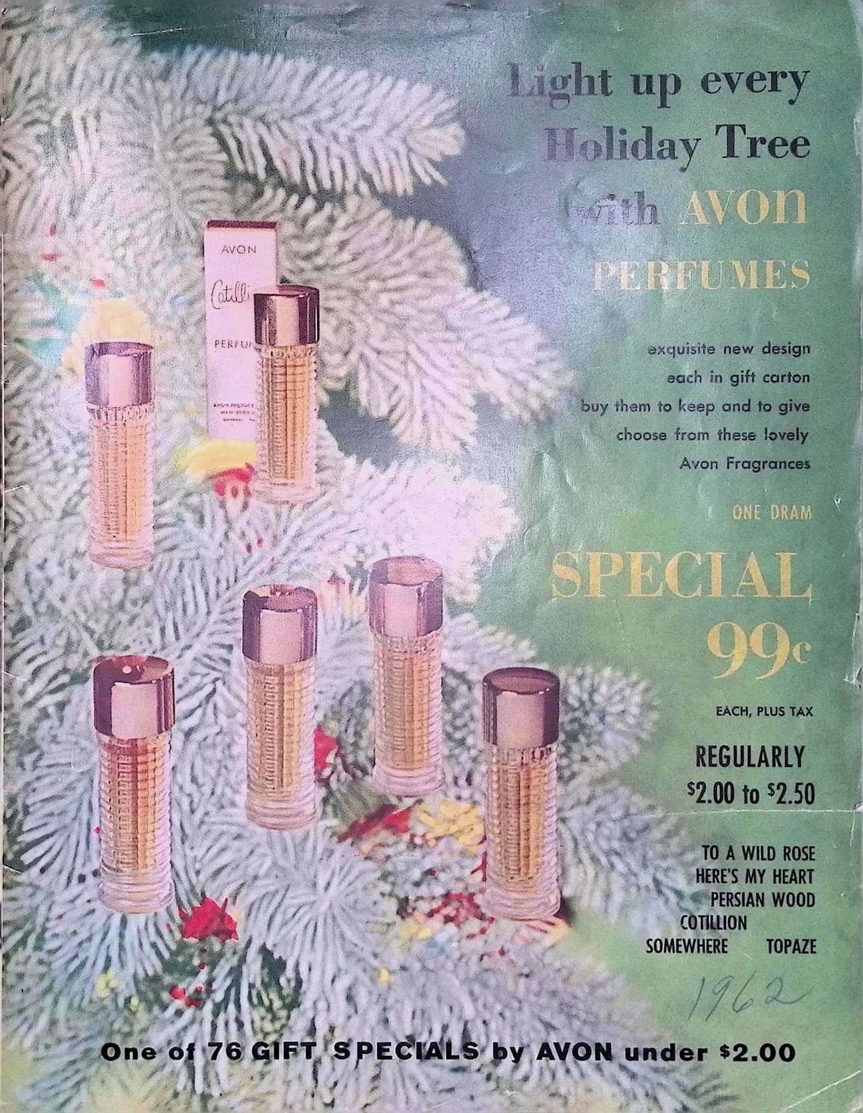 Avon 1962 Holiday Campaign Brochure Perfume Tree Ornaments Gift Guide