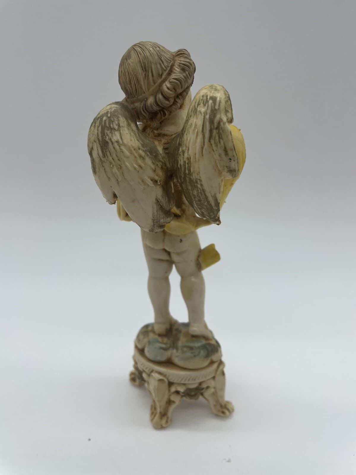 Vintage Depose Italy Angel Cherub Cupid Playing a Violin Figurine 5