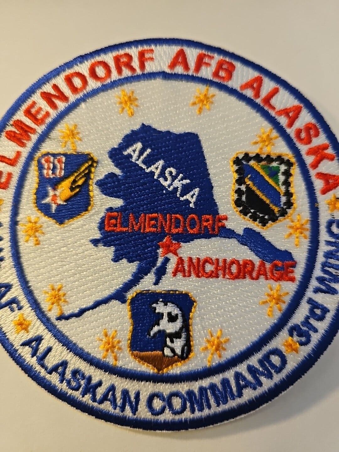 USAF PATCH ELMENDORF AFB, ALASKA, ALASKAN COMMAND 3