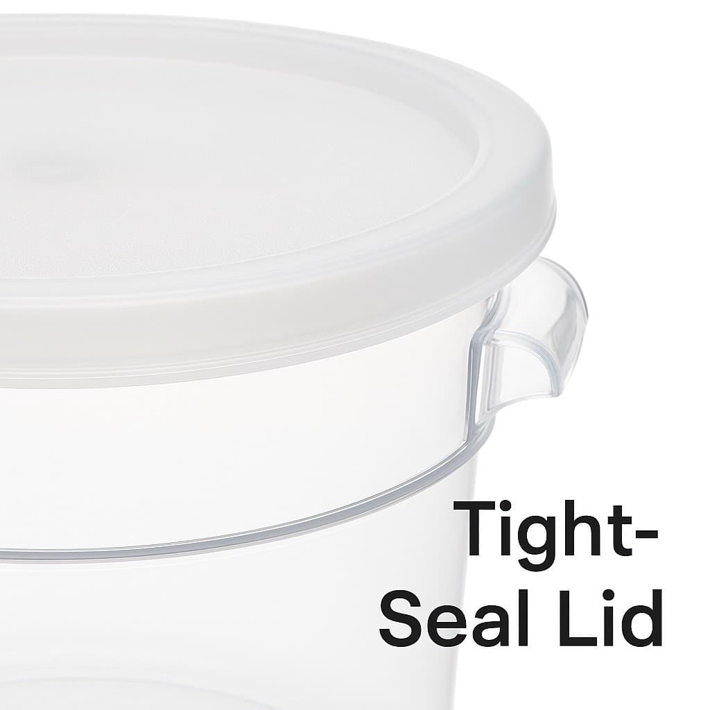 Cambro 4 Qt Round Food Storage Containers w/ Lids 3-Pack BPA-Free 3