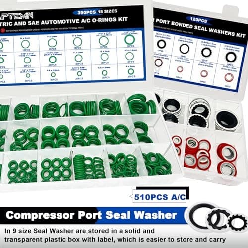 390 PCS Air Conditioning Compressor O Rings and 120 PCS A/C 510 A/C O Rings 5