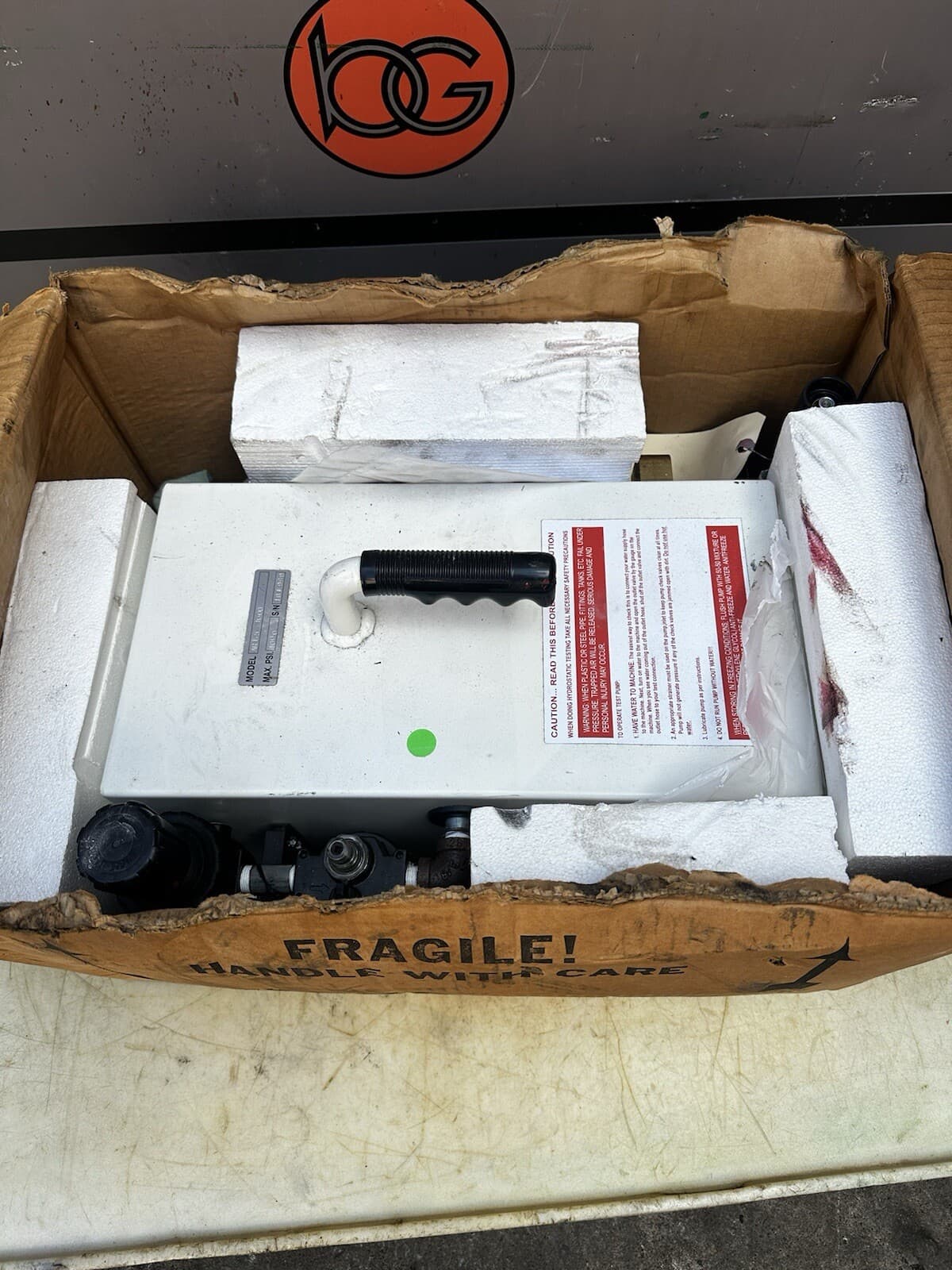 GENERAL PUMP HYDRO TEST HYDROSTATIC TESTER AR1.5-1000 PNEUMATIC 1000 PSI NEW BOX 2