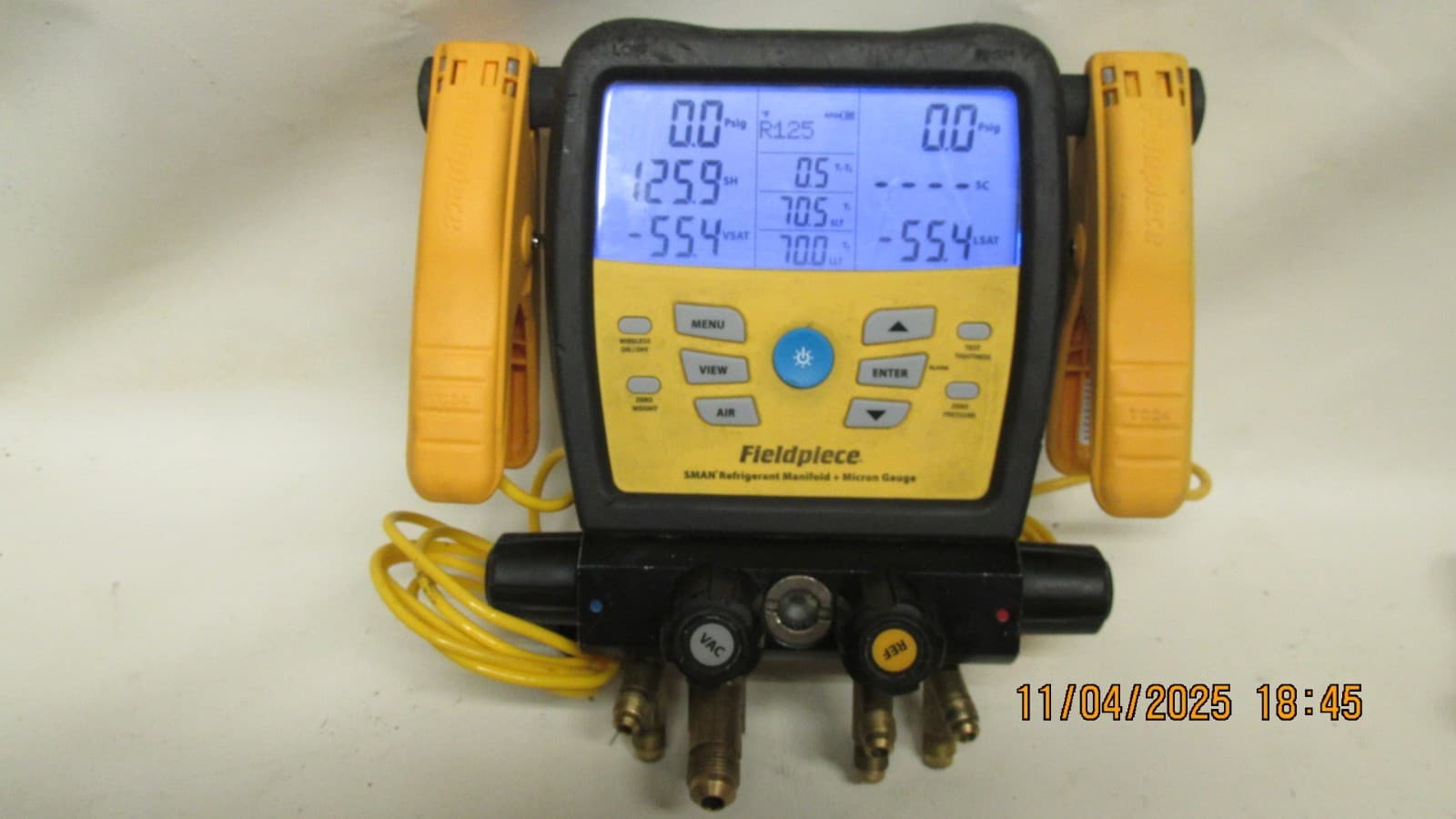 Fieldpiece sm480v 4-port sman refrigerant manifold w/ micron gauge 4