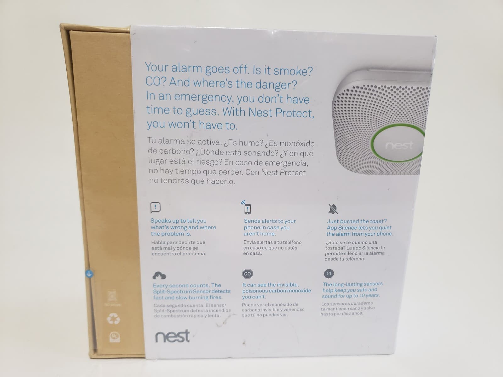 Google Nest Protect Carbon Monoxide Smoke Detector Wired New Sealed  2