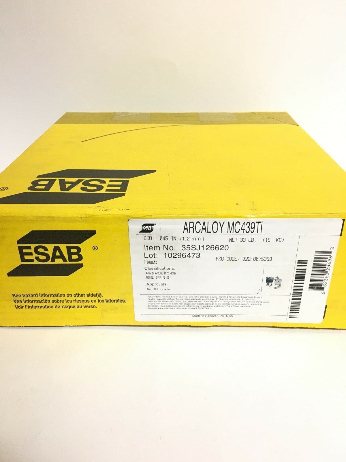 ESAB Arcaloy MC439Ti AWS A5.9 EC439 33LB  3