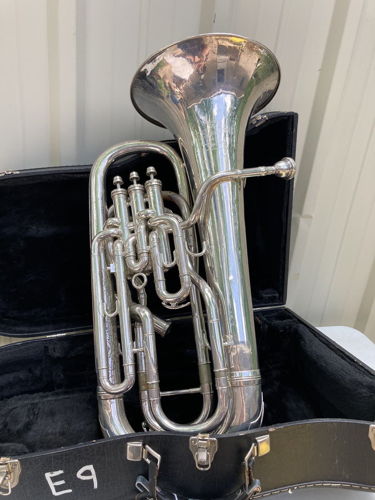 Besson Silver 4 Valve Euphonium Made In England  (ID#B30) 2