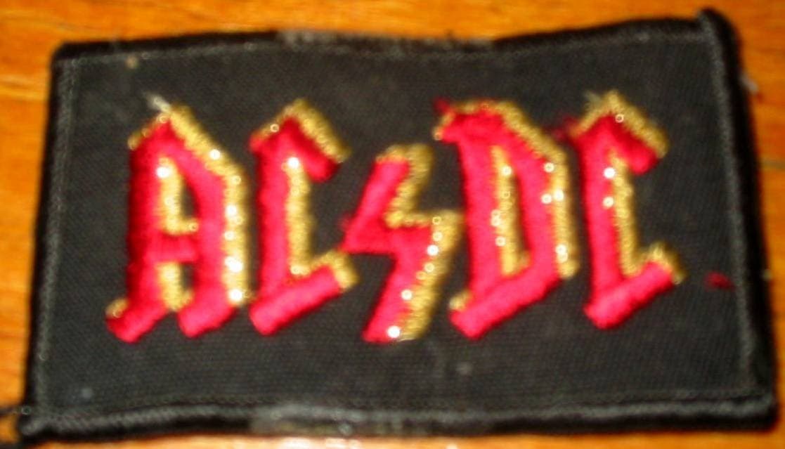 AC/DC Set of 2  PATCHES NEW VINTAGE OOP  RARE COLLECTABLE 3