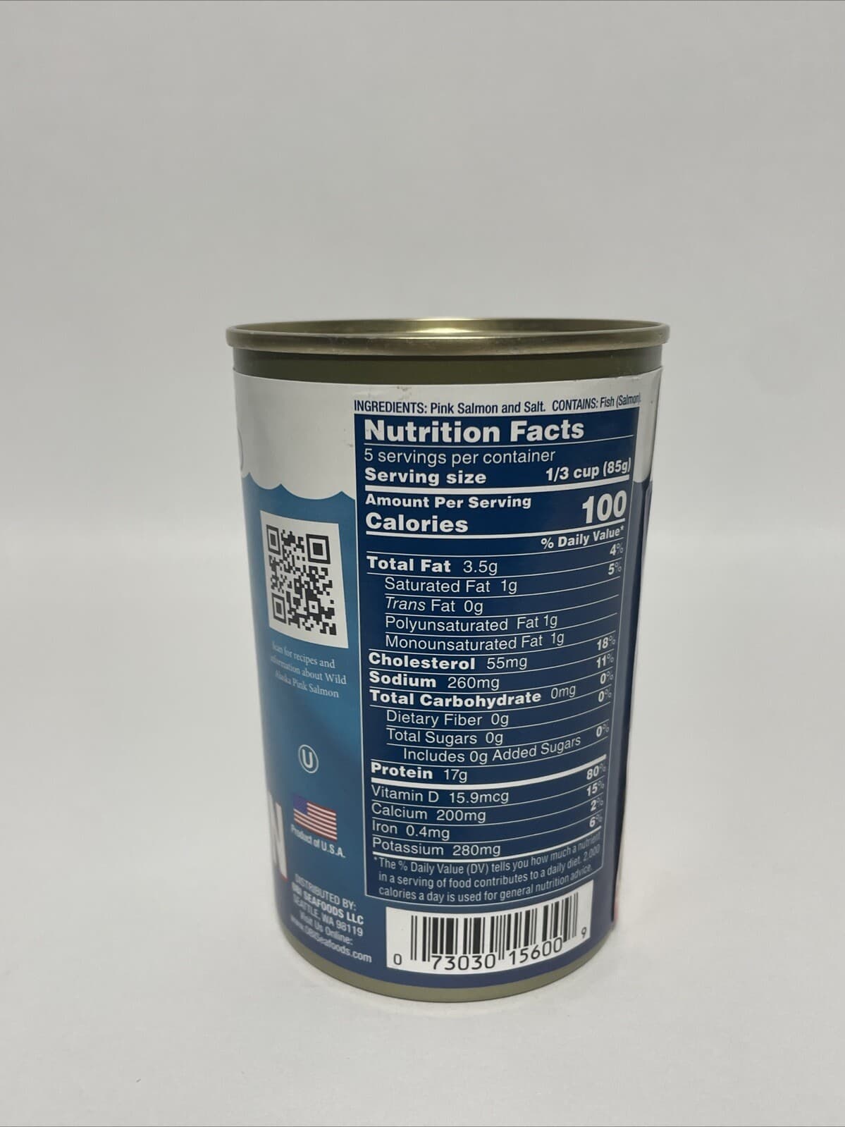 Pack Of Four Deep Sea Wild Alaska Pink Salmon, 14.75 Oz Cans, Best By June 2028 2