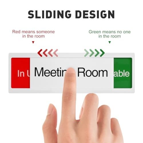 Practical Meeting Room Door Sign - In Use and Available Indicator - Sliding  4