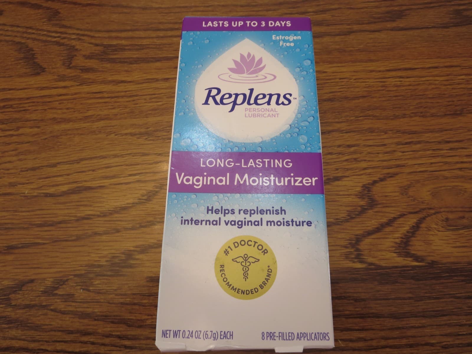 1 Replens Long-Lasting Vaginal Moisturizer 8 Applicators EXP 4/2026 SEALED BOX