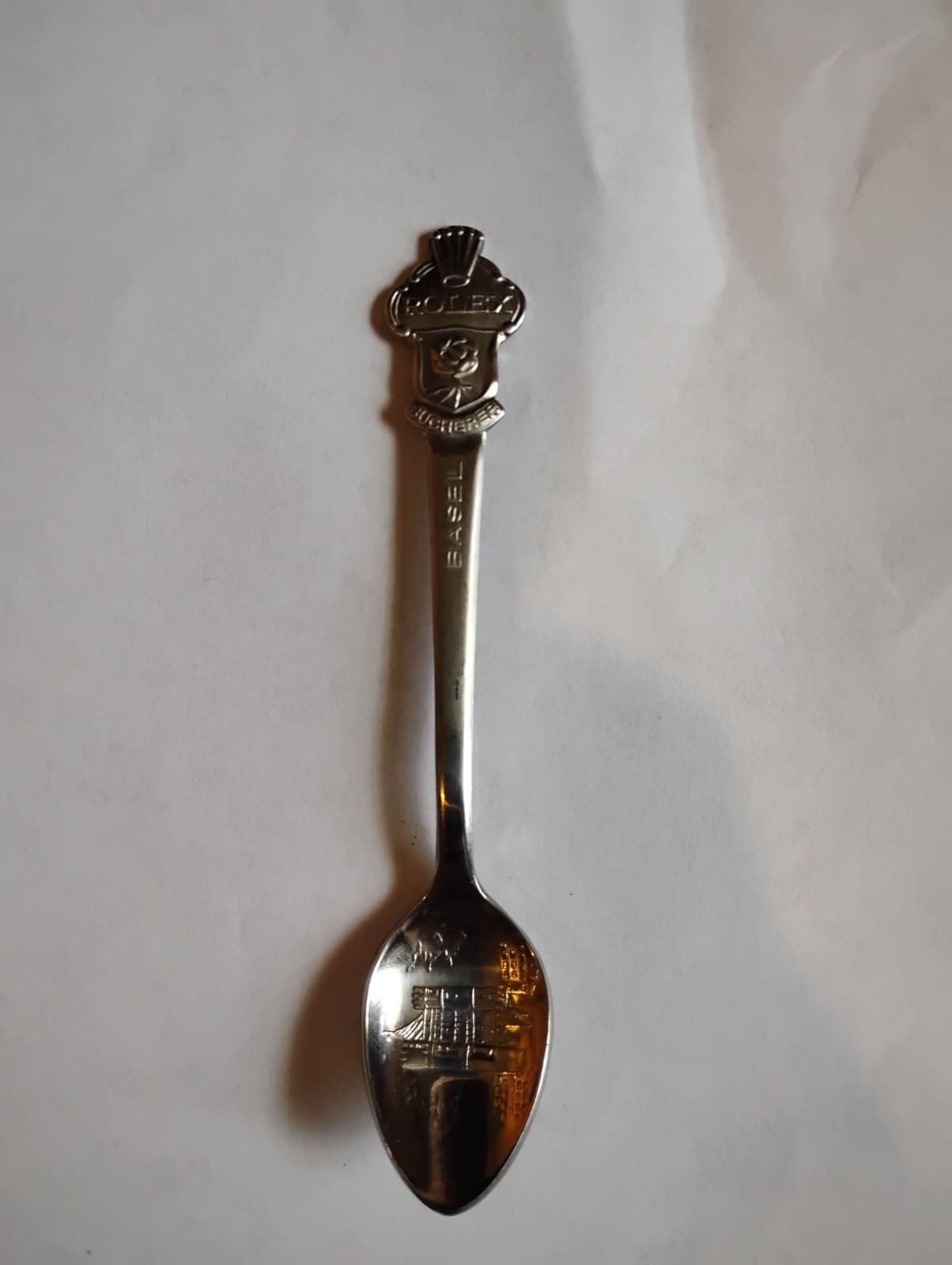 Rare Basel Rolex Bucherer Watches B100 12 Vintage Souvenir Spoon Collectible