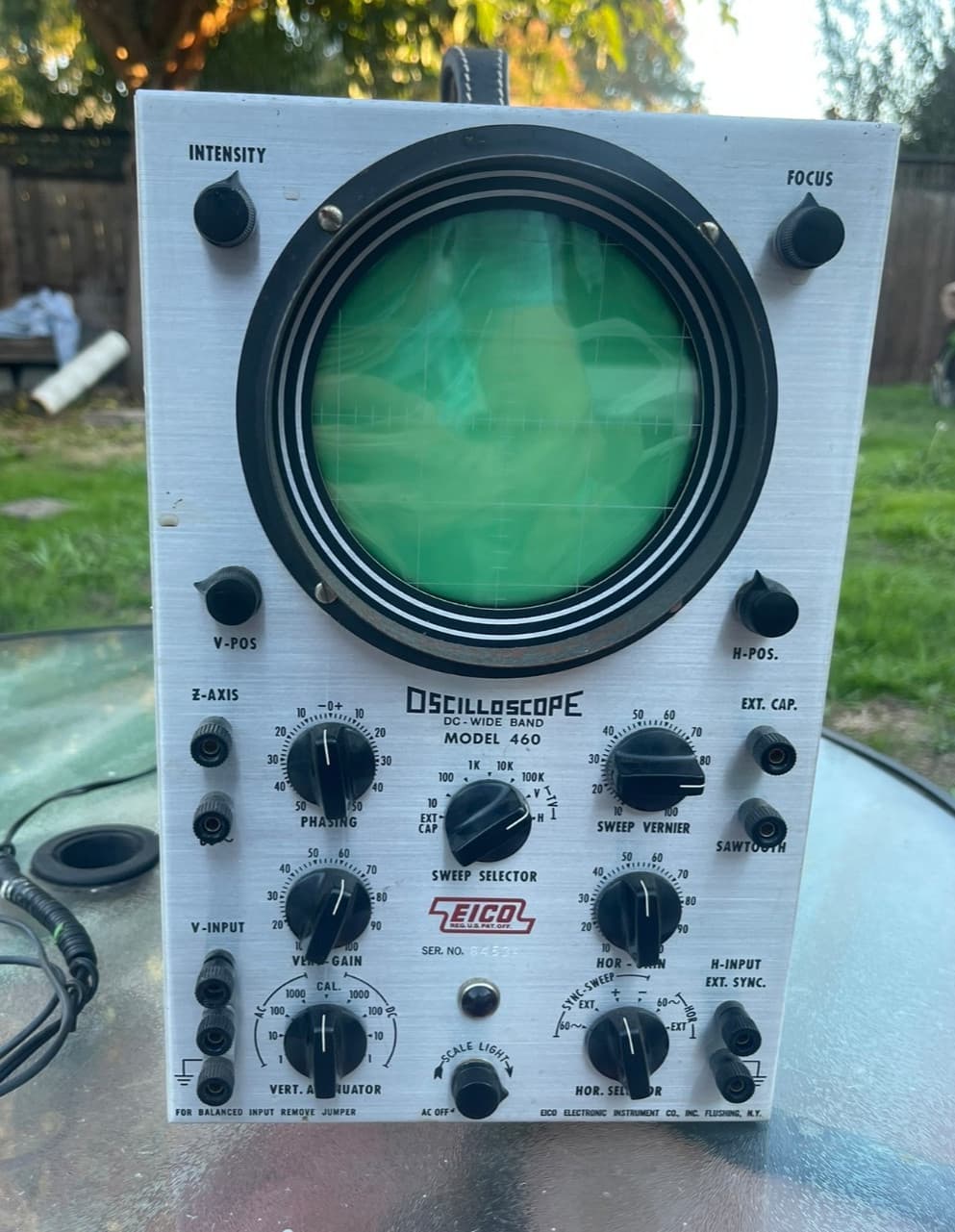 EICO Model 460 Oscilloscope DC Wide Band - Tested & Working-- Video