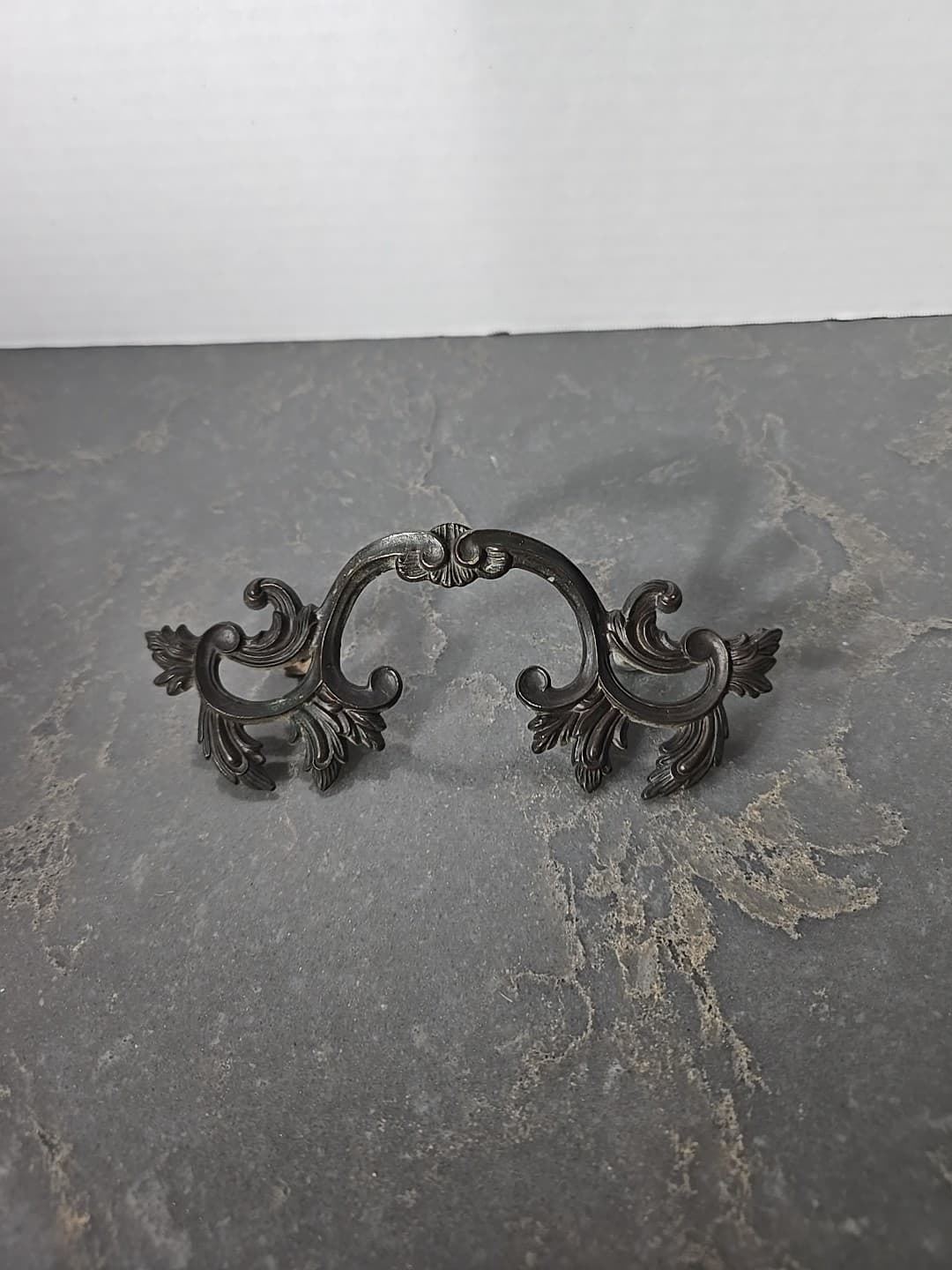 Vintage Drawer Pull French Provincial 3-1/2" Centers 6-1/8" Wide Keeler K8949 2