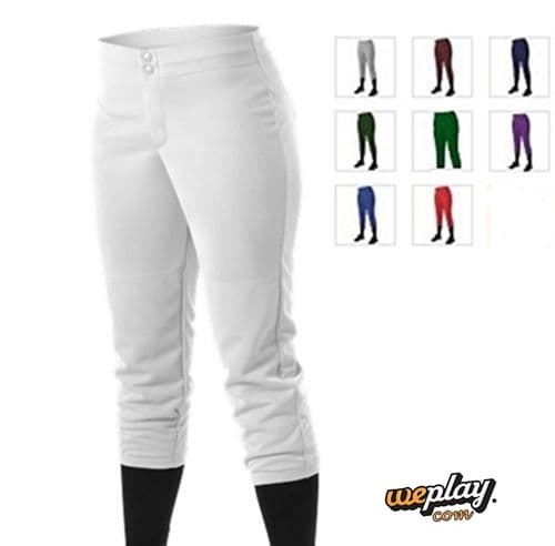 Alleson Mid-Calf Womens Girls Fastpitch Elastic Waist Softball Pants 605PLW NEW