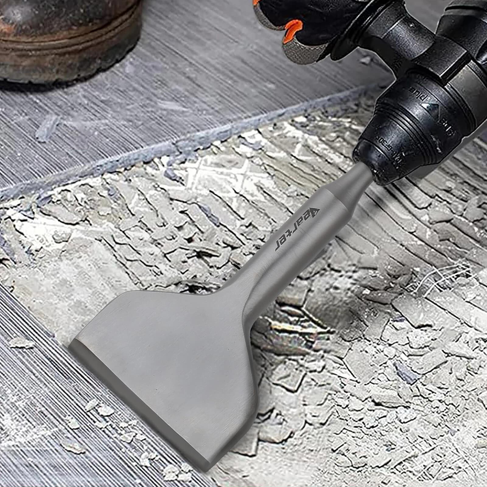 Vearter SDS PLUS Floor Scraper 3''X6.3''  Curved Chisel Bit for Hammer Drill 5