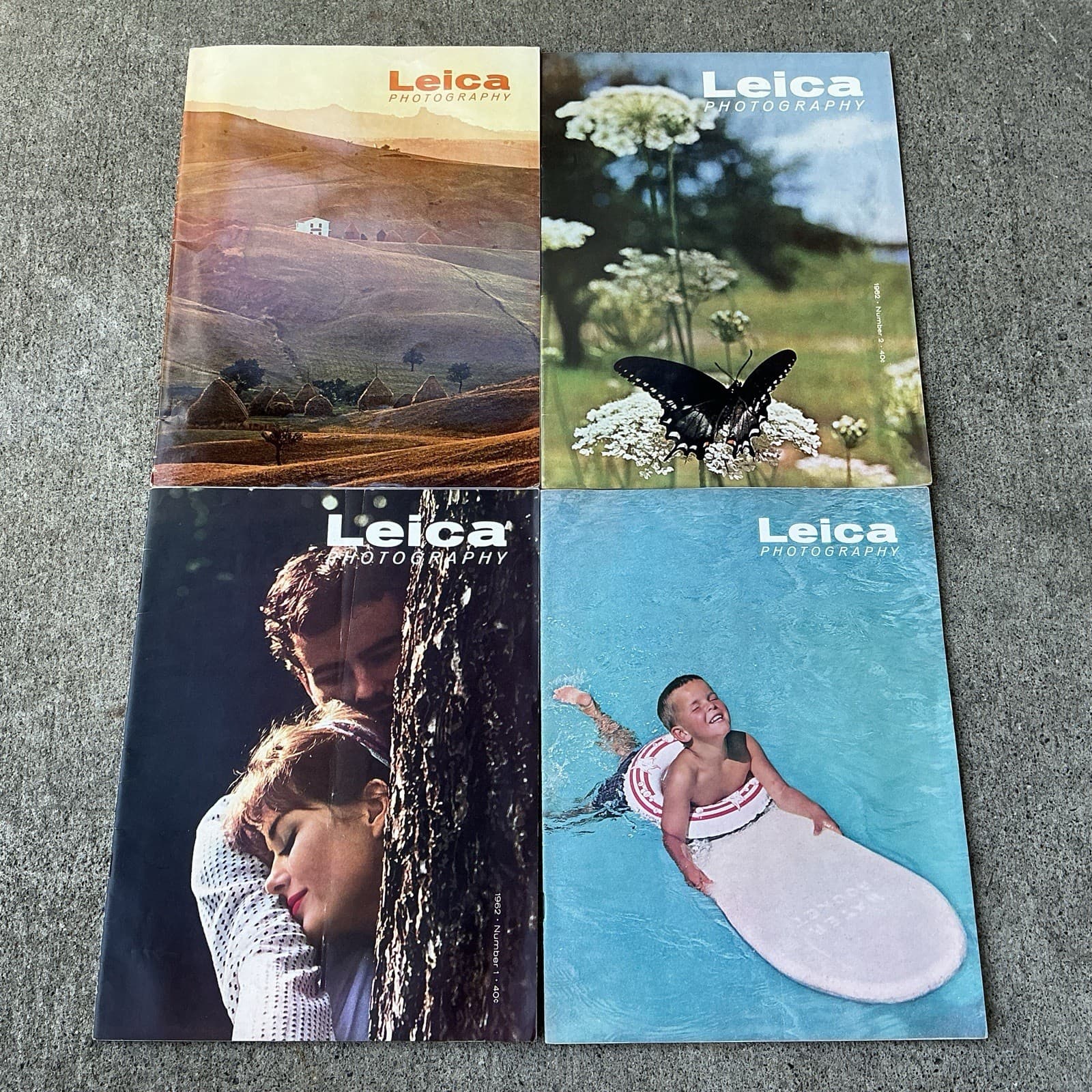 1962 Vintage LEICA FOTOGRAPHIE MAGAZINE Lot Of 4 Photography Camera MCM 3