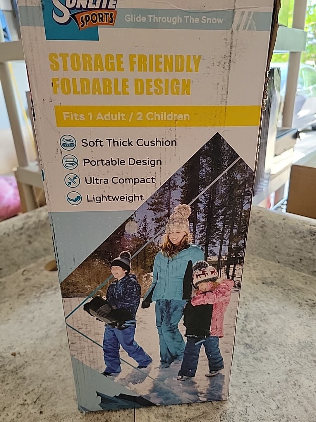 Sunlite Sports 45" Winter Wonderland Foldable Snow Sled Adult or Child 2