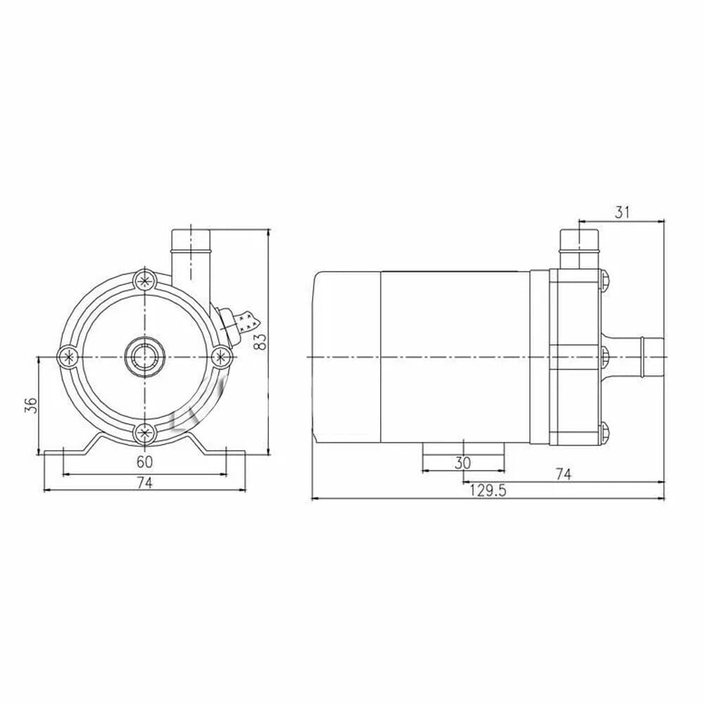 MP-6R 110V 6W Magnetic Drive Circulation Pump for Water Treatment/Food Industry 3