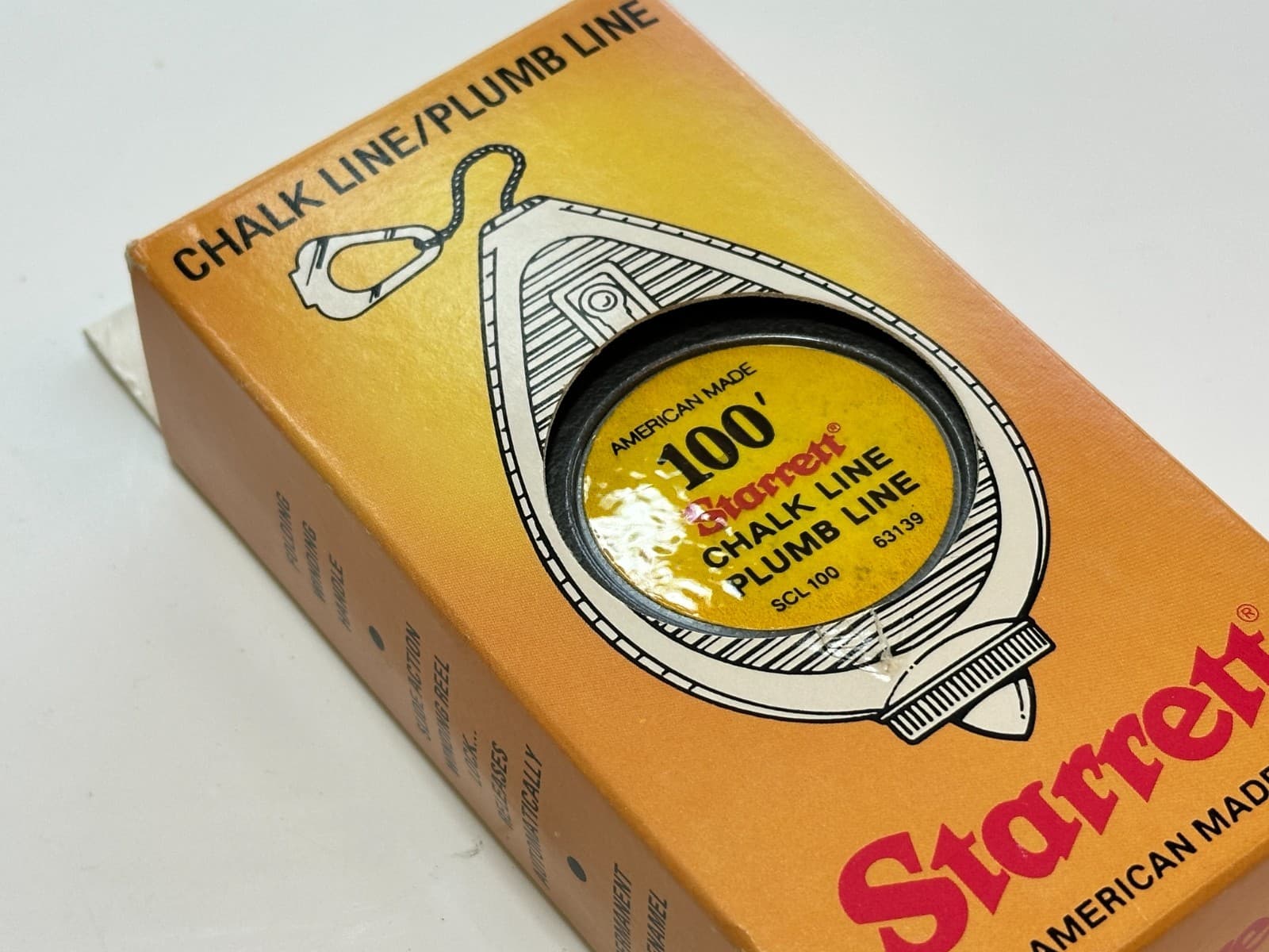 Starrett Tools USA 100' Chalk Plumb Line American Made (SCL100) NEW Old Stock 3