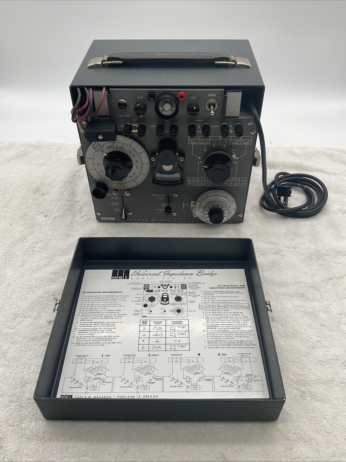 Vintage ESI Universal Impedance Bridge Model 250 DA!!S1 2