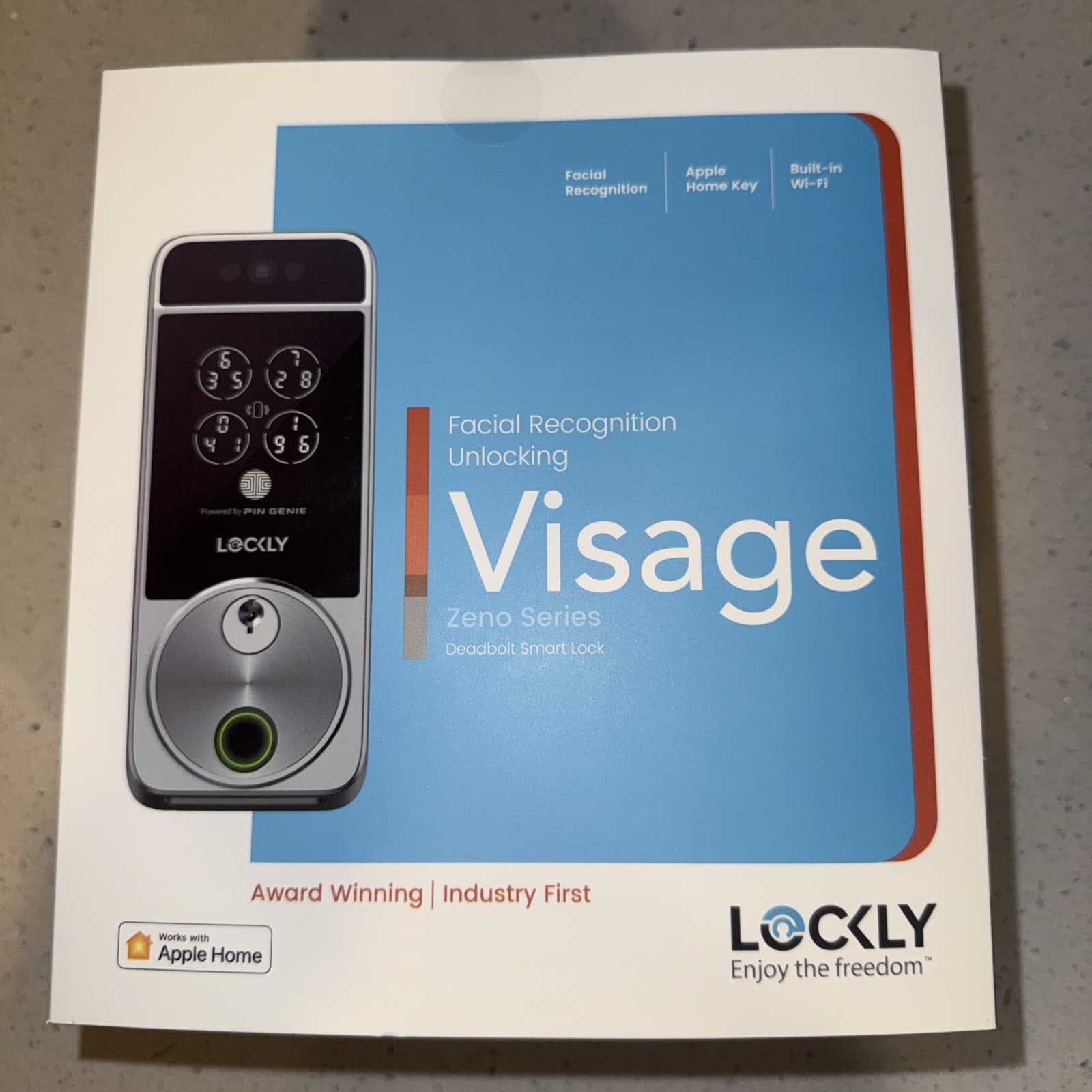 Lockly Visage Zeno Series Smart Lock, Facial Recognition & Fingerprint Keyless