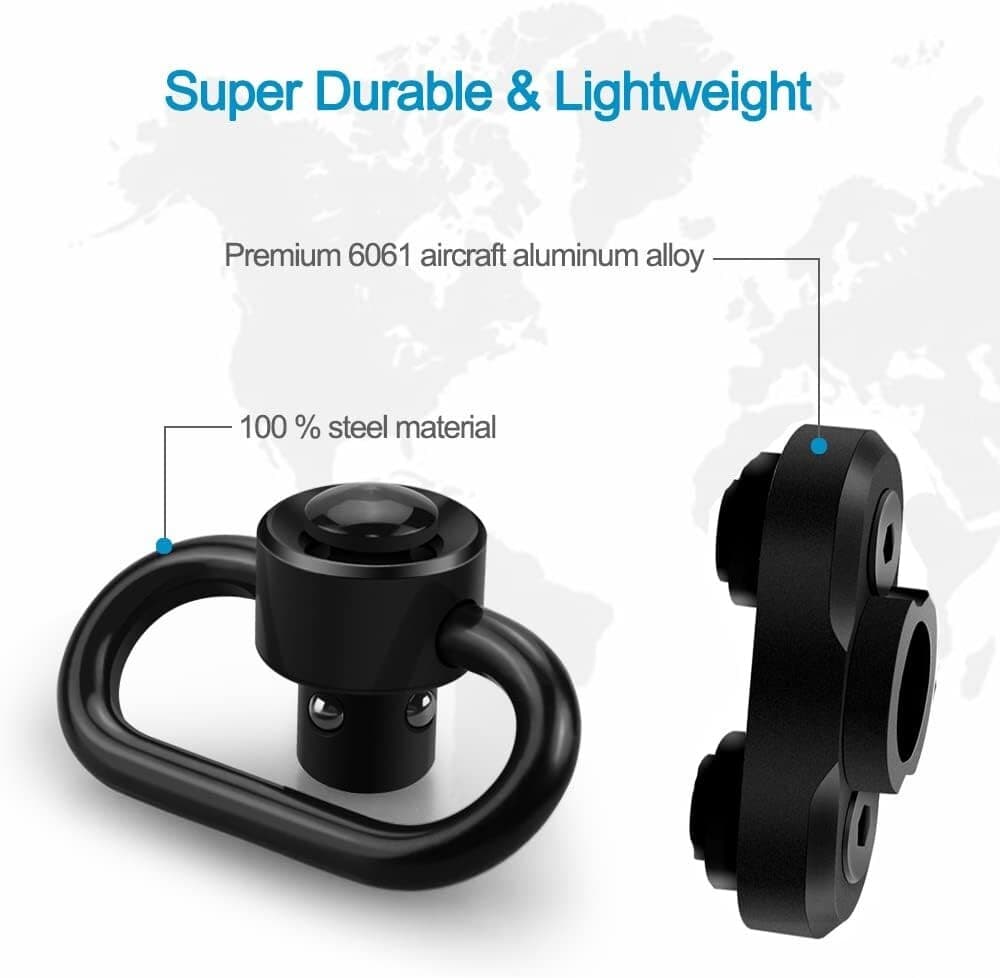 2 Pack M-LOK QD Sling Mount Sturdy Quick Detach& Rotatable Locking Design 3