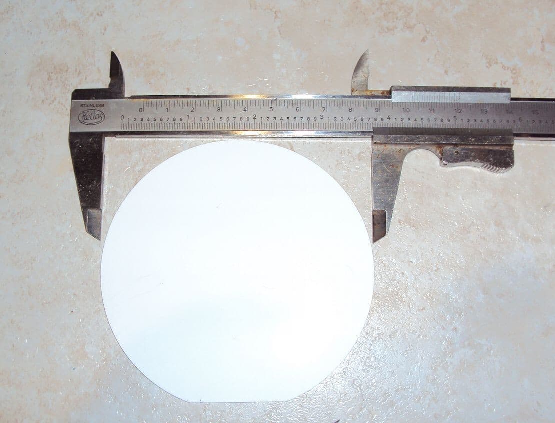 Coors, SuperStrates 996 Alumina Ceramic Substrate Grade 4 Inch Dia. x 0.025