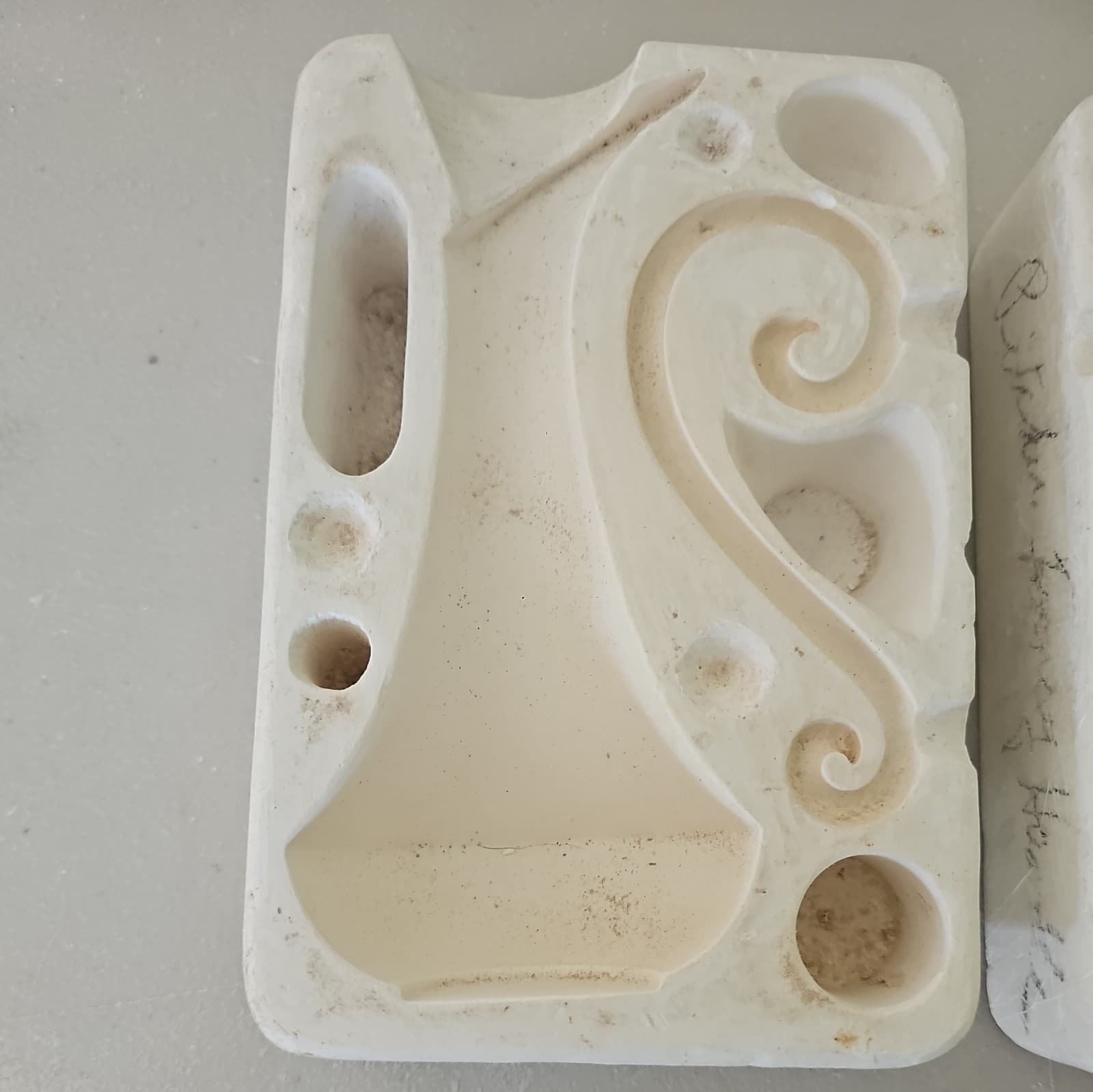 VINTAGE 1962 DUNCAN NO. 8 PITCHER WITH WAX HANDLE CERAMIC SLIP CAST MOLD 3