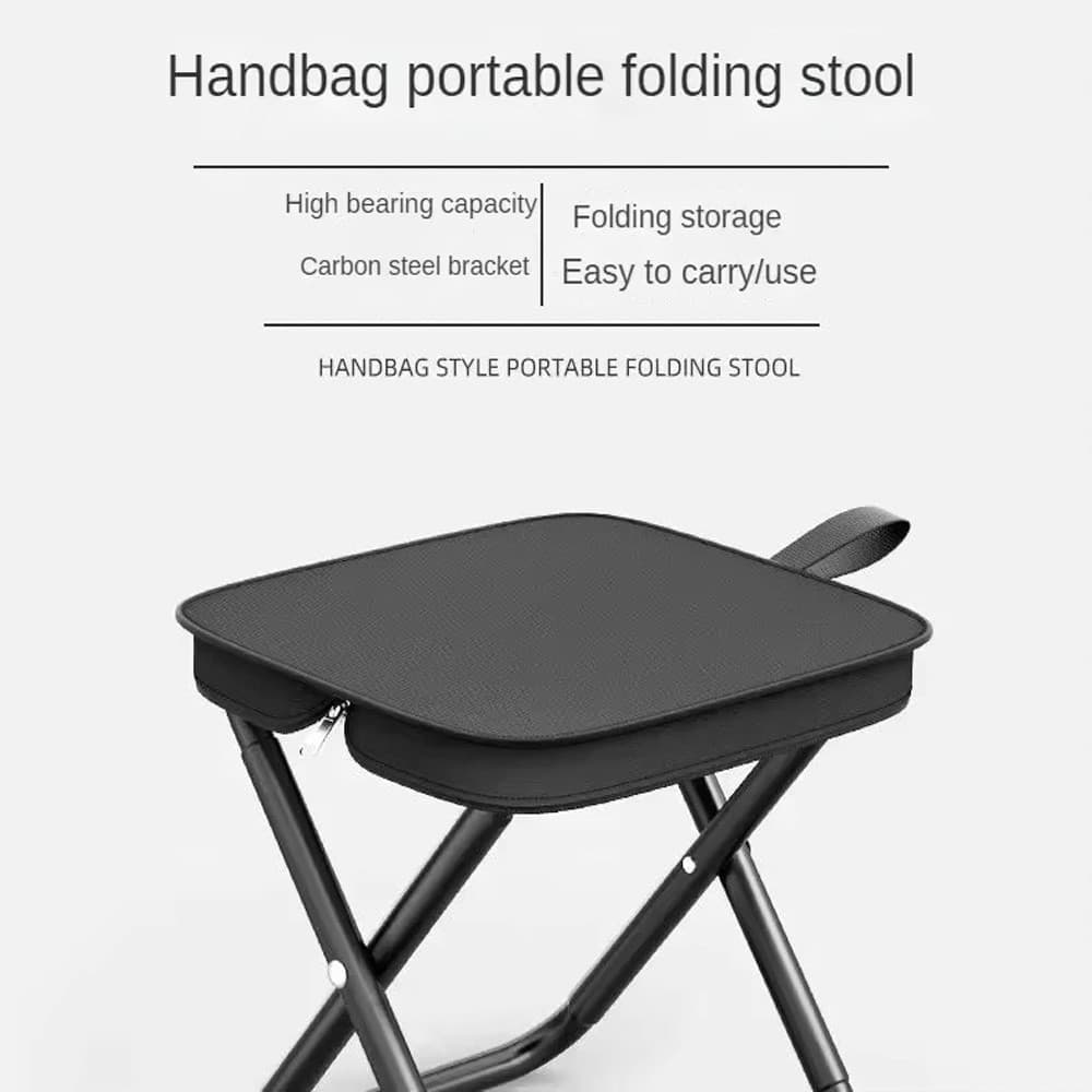 Portable Foldable Stool Handbag Chair Fishing Camping Garden Small Pocket Stool 2