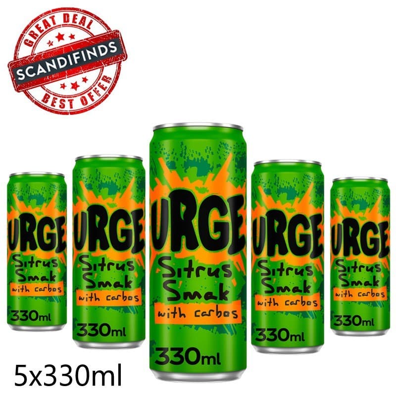 5x Coca-Cola Urge (Surge) - Norwegian Citrus Soda - SHIP DIRECTLY FROM NORWAY!