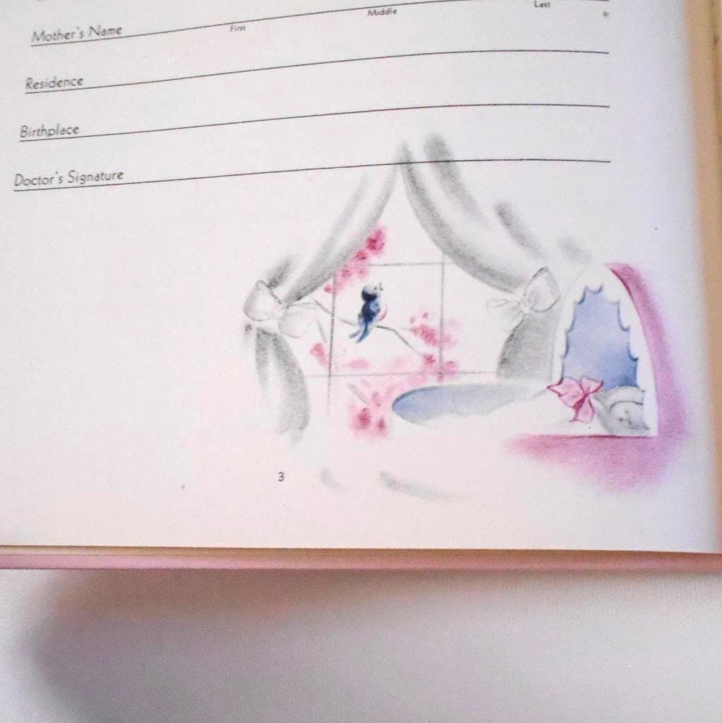 Baby's Memoir Memory Book Journal Little King Publishing Vintage 1940s 5