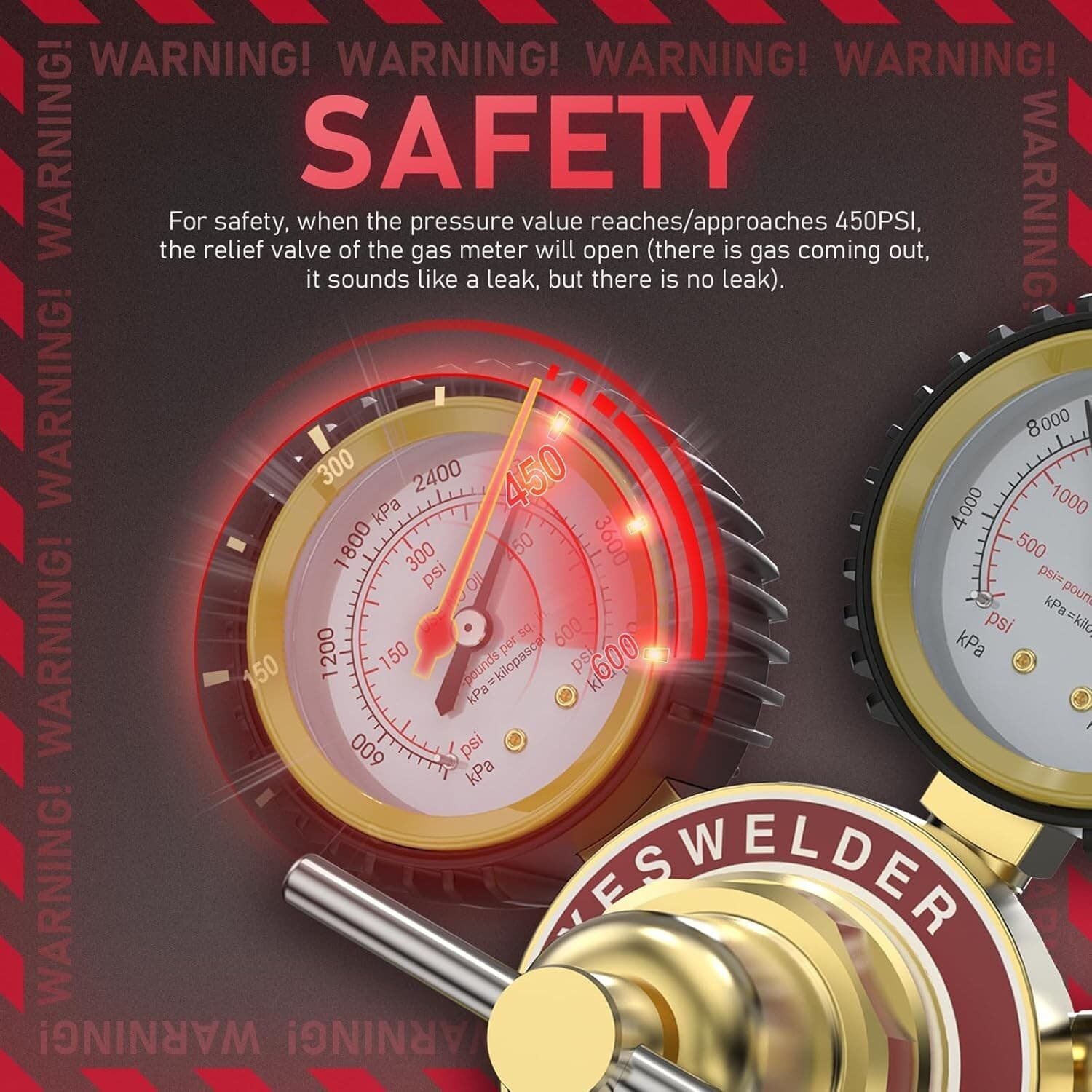 Regulador de nitrógeno, 0-600 PSI, presión de salida de 0-4000 PSI, conexión de 5