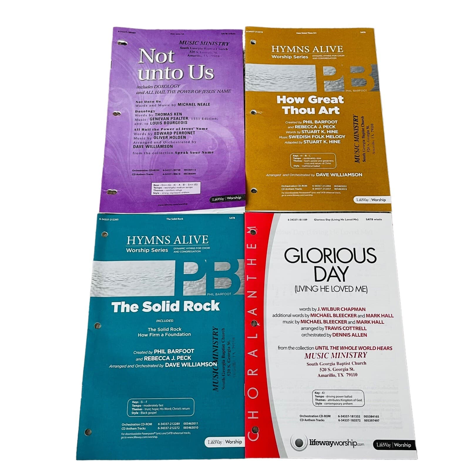 Lot Sheet Music Christian Religious Worship The Solid Rock How Great Thou Art