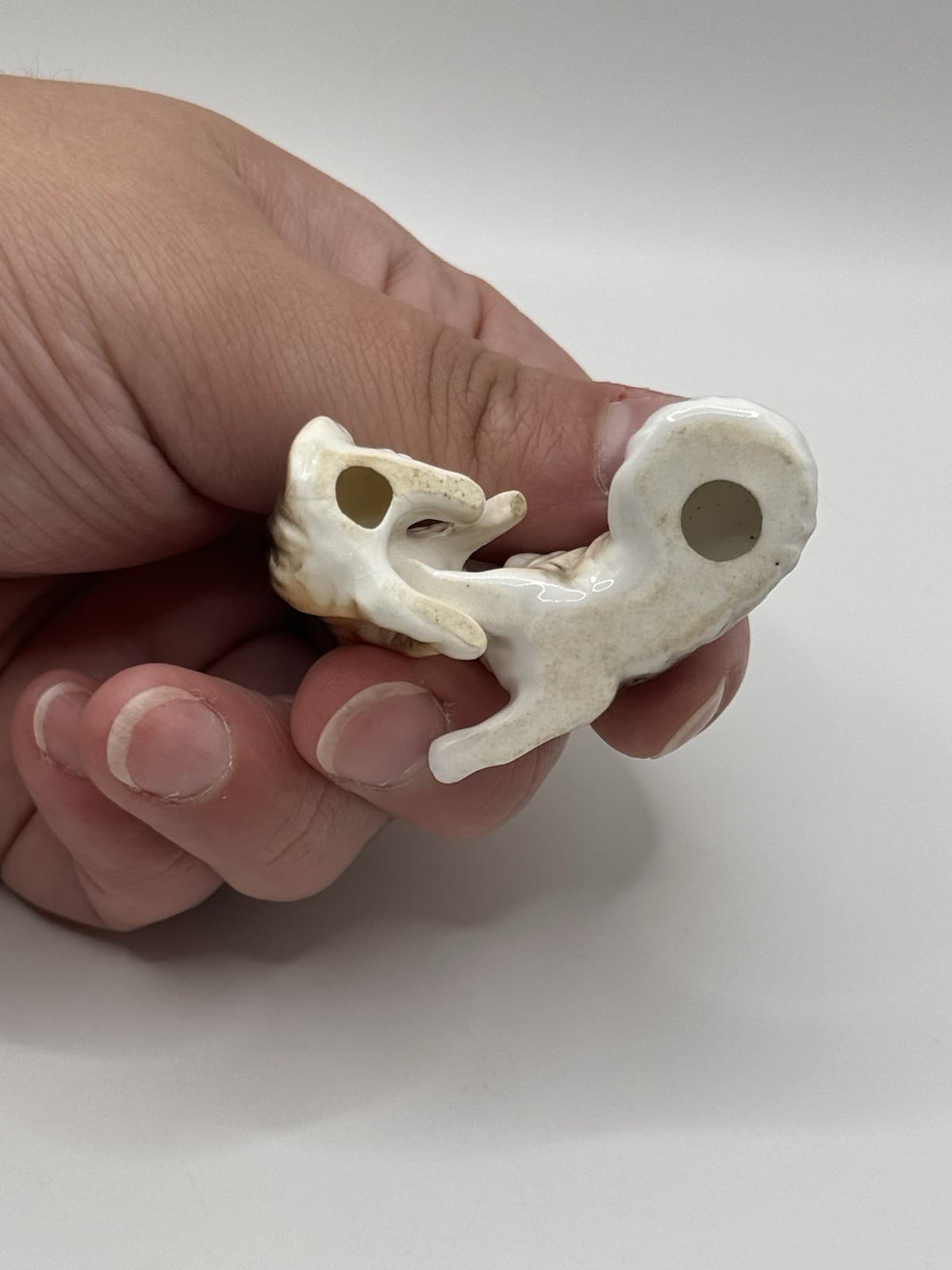 Vintage Porcelain Collie Sheltie Dog Figurine Pair Miniature Puppy Trinkets 5