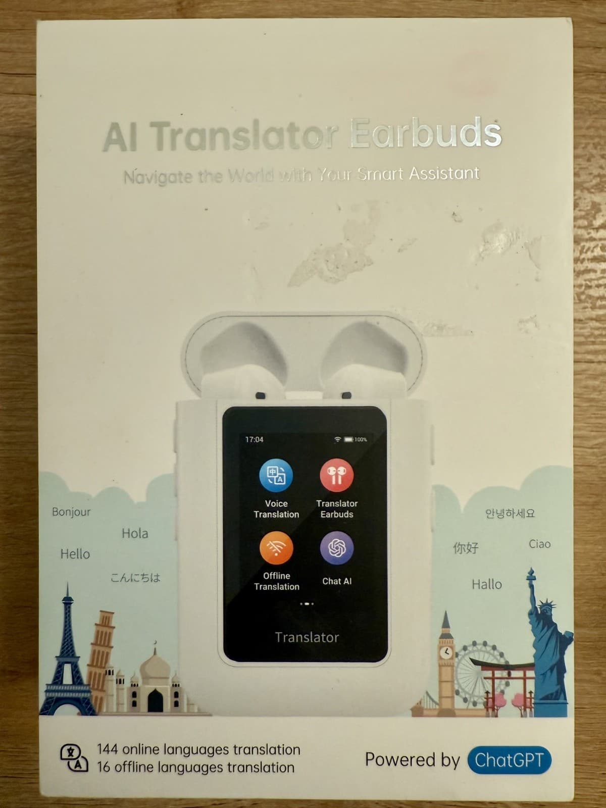 Wooask® A8 AI Language Translator Earbuds Powered by ChatGPT White - NEW 4