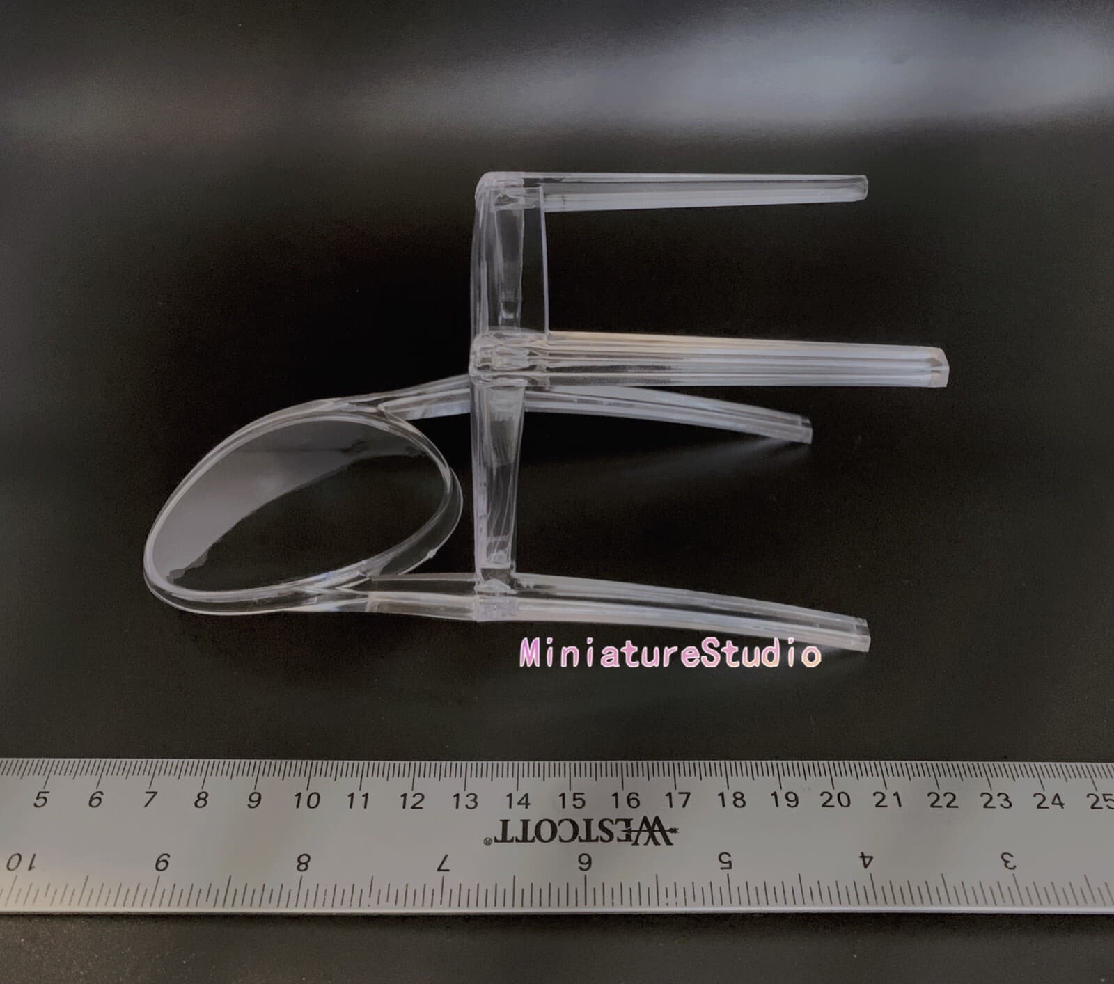 1PC Dollhouse Miniature Furniture 1/6 White Ghost Chair For Doll Action Figure 4