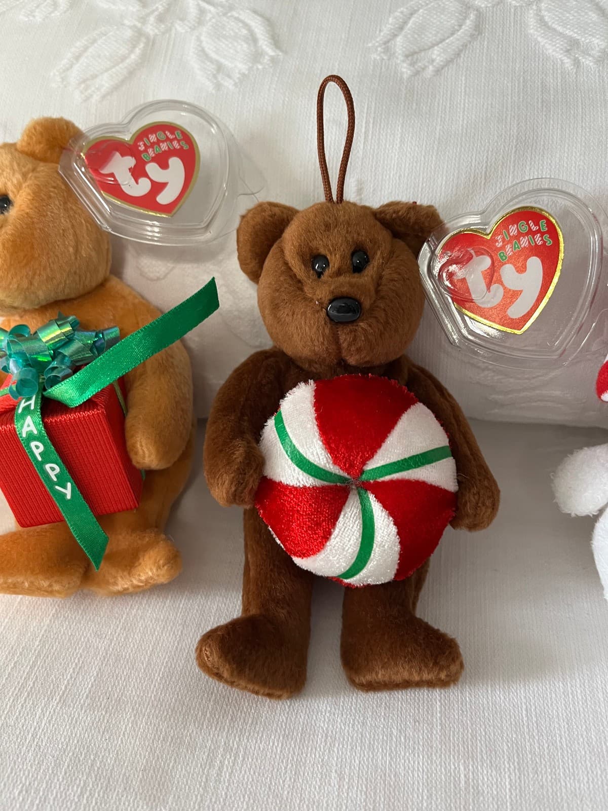 Ty Jingle Beanies Ornaments Christmas Bear Snowman 2005 Lot 3