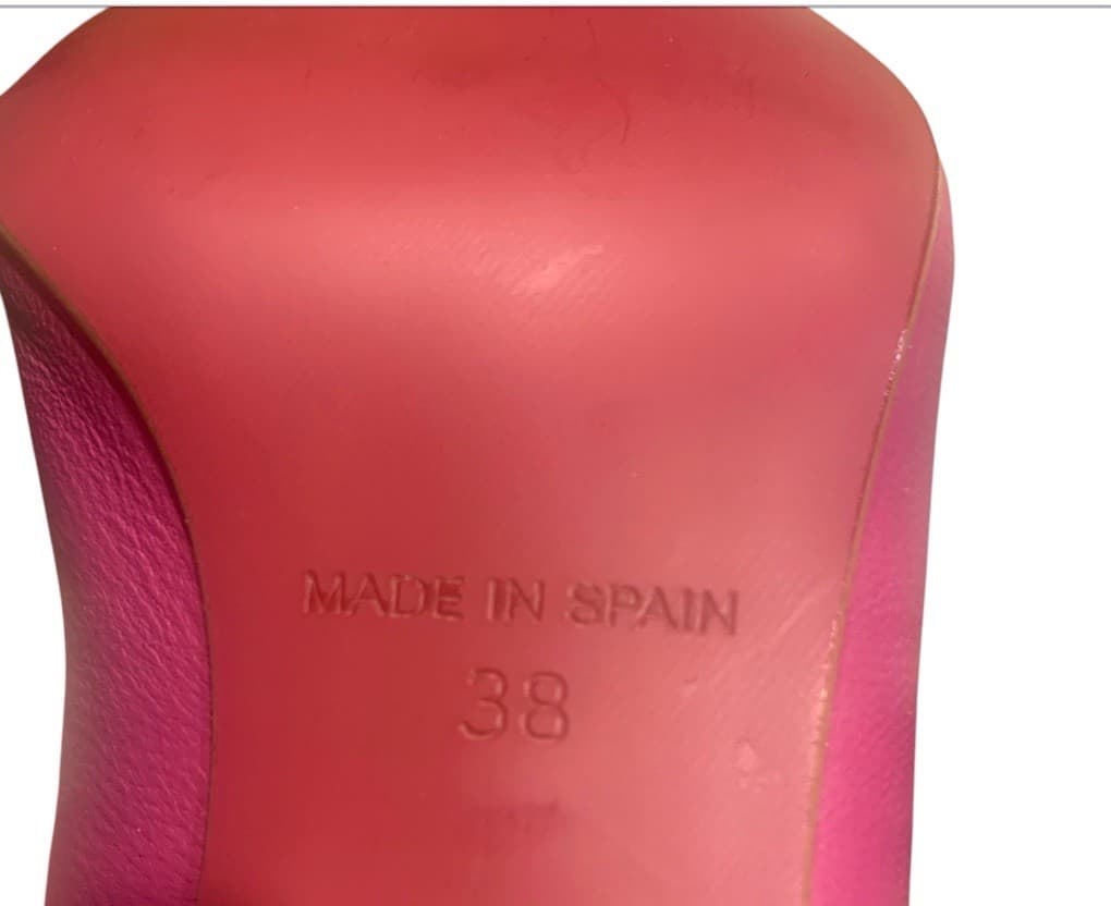 Anthropologie Elodie Women's Size 7.5 Pink Pumps Slip On 2.5” Heels Shoes 5