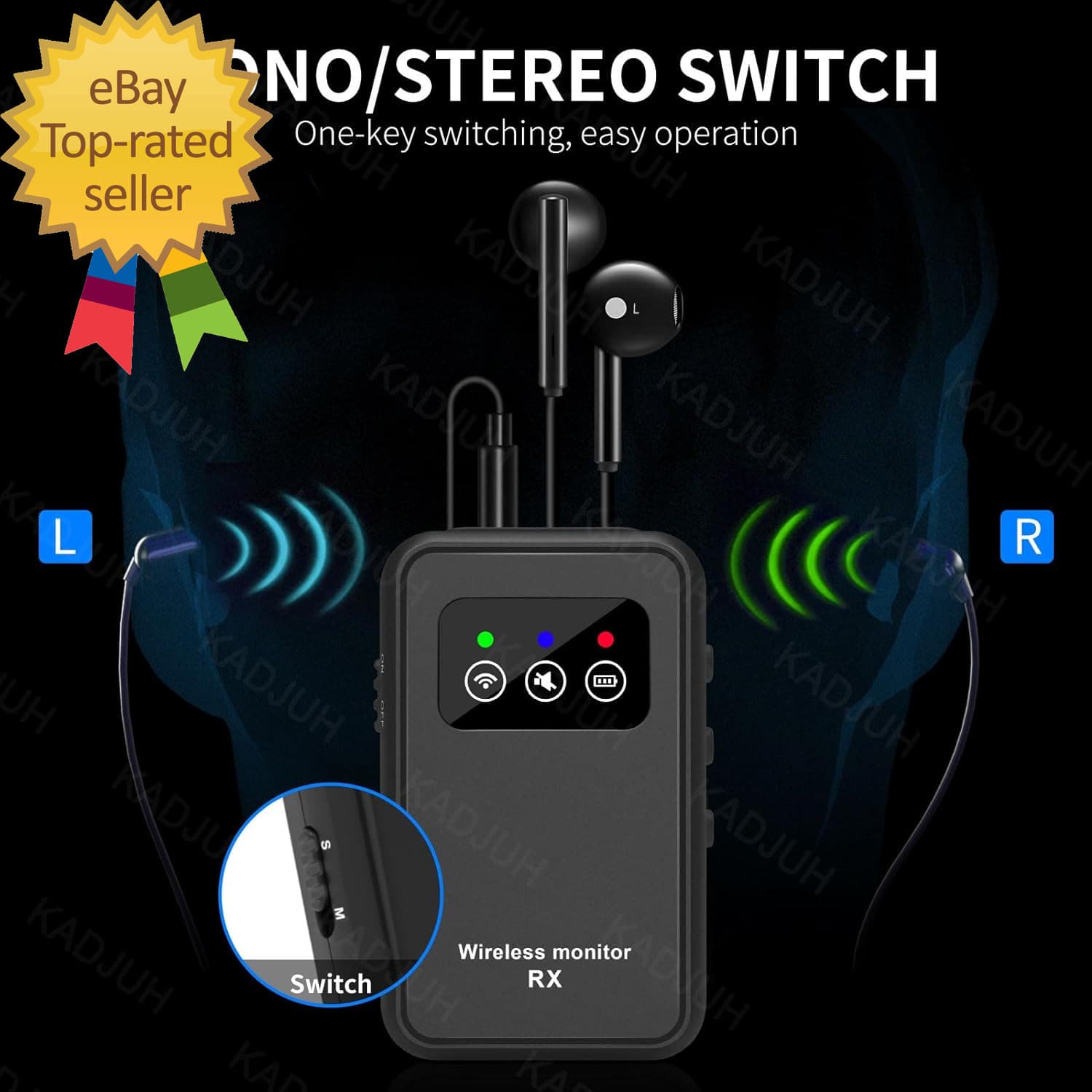 Stereo Wireless In-Ear Monitor System 2.4G Wireless IEM System Stage Monitor 5