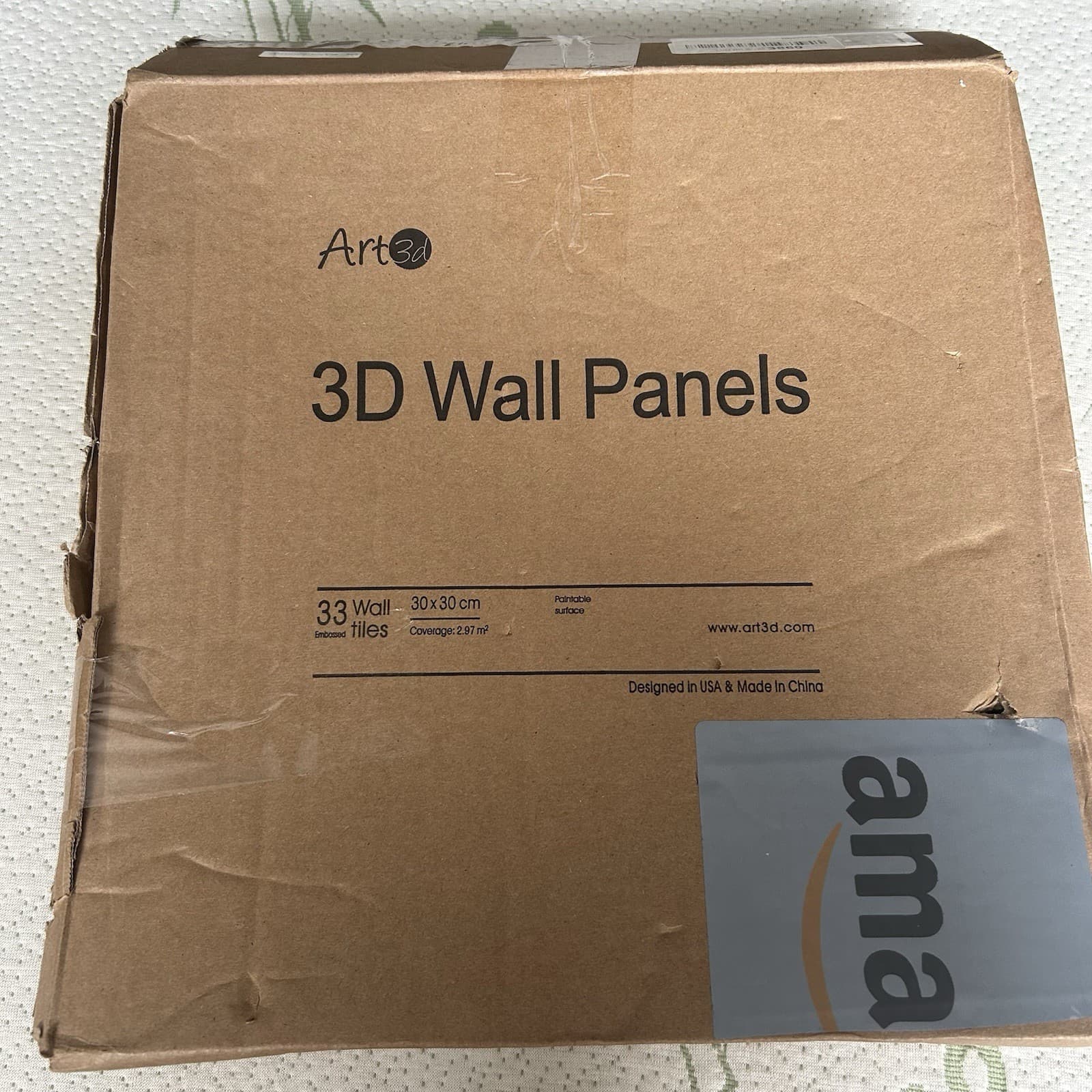 Art 3d 33pcs GOLDEN PVC 3D Wall Panels Ceiling Tiles, 11.8"x11.8" Each Piece 6