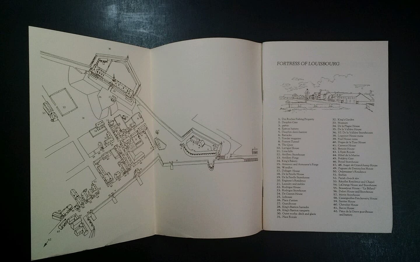 Fortress Of Louisbourg Guide 1981 with Map & Insert RARE VHTF  2