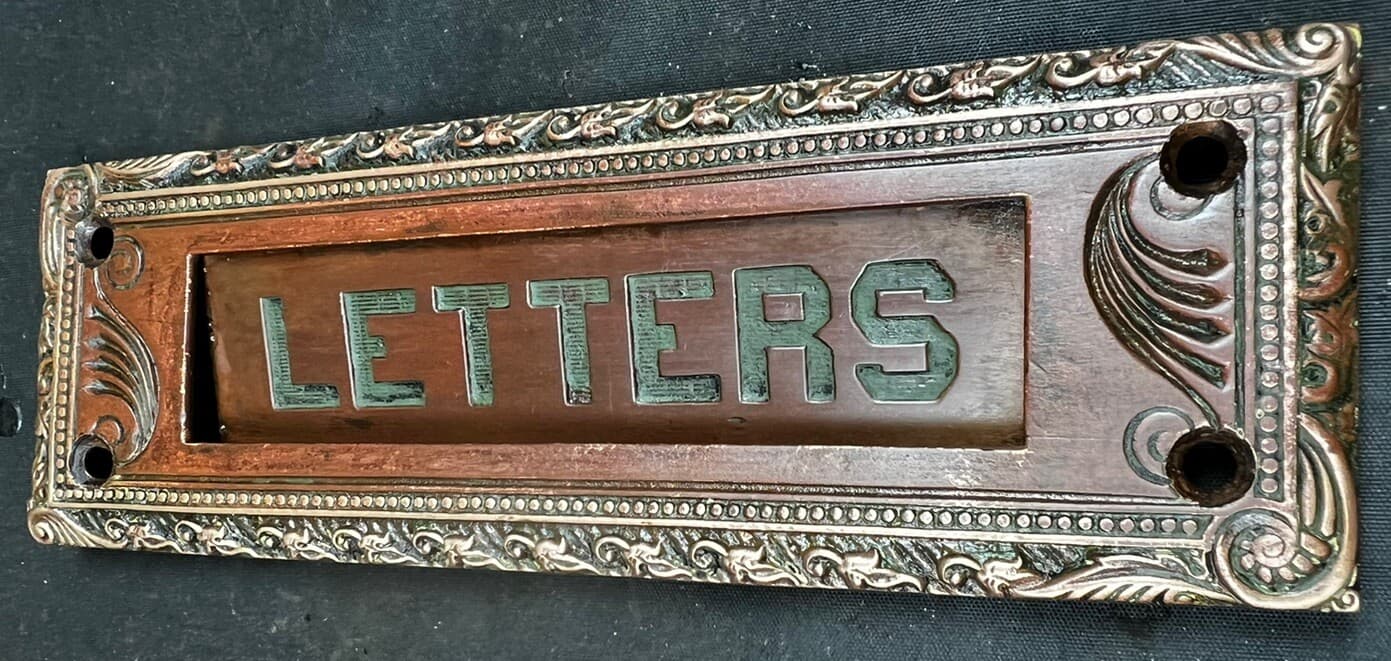 Sargent Dalton Pattern Bronze Victorian Eastlake Mail Slot 1800’s To 1910 4
