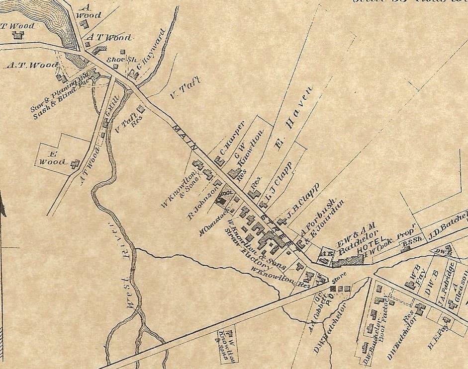Upton Hopedale Milford MA 1870 Maps with Homeowners Names Shown 4