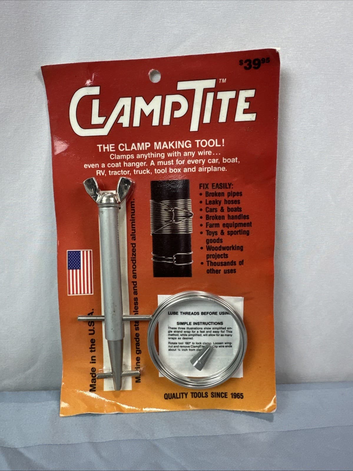 CLAMPTITE Tool Clamping Clamp Making Professional Wire Clamps USA New Other