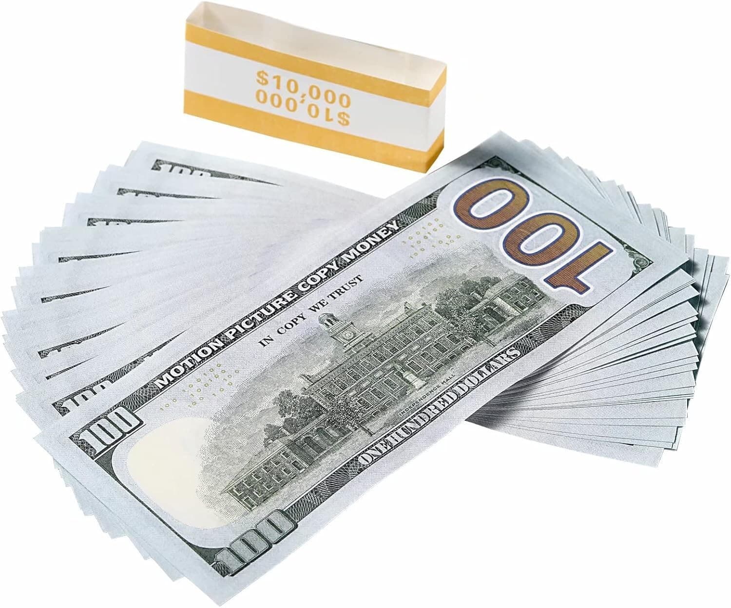 $100 Dollar Bills Prop Motion Picture Money $10,000 Dollars Total FAKE USA SHIP 6