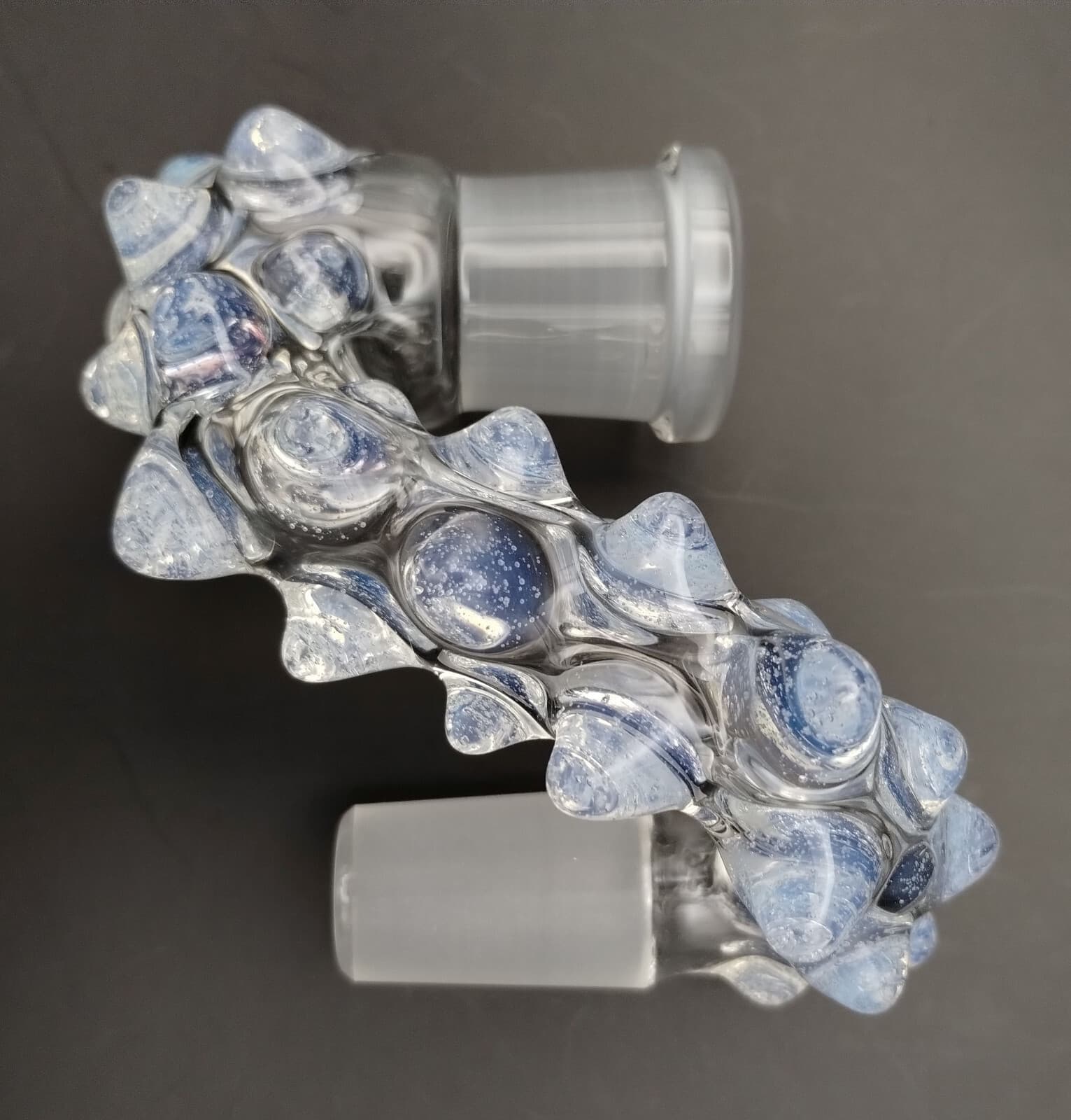 Secret White 19mm Female-Male Glass Drop Down Attachment Adapter 2