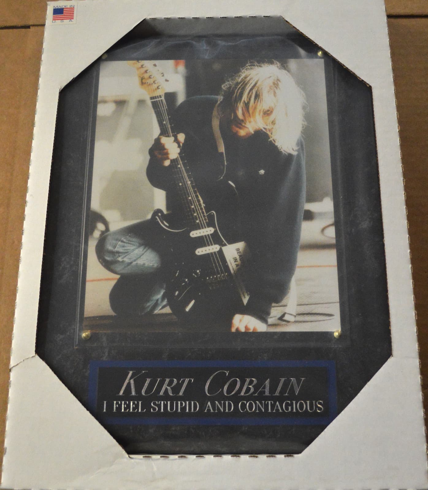 #1 FAN KURT COBAIN NIRVANA FRAMED 8X10 PHOTO-MAN CAVE-12X15 WALL PLAQUE DECOR 2