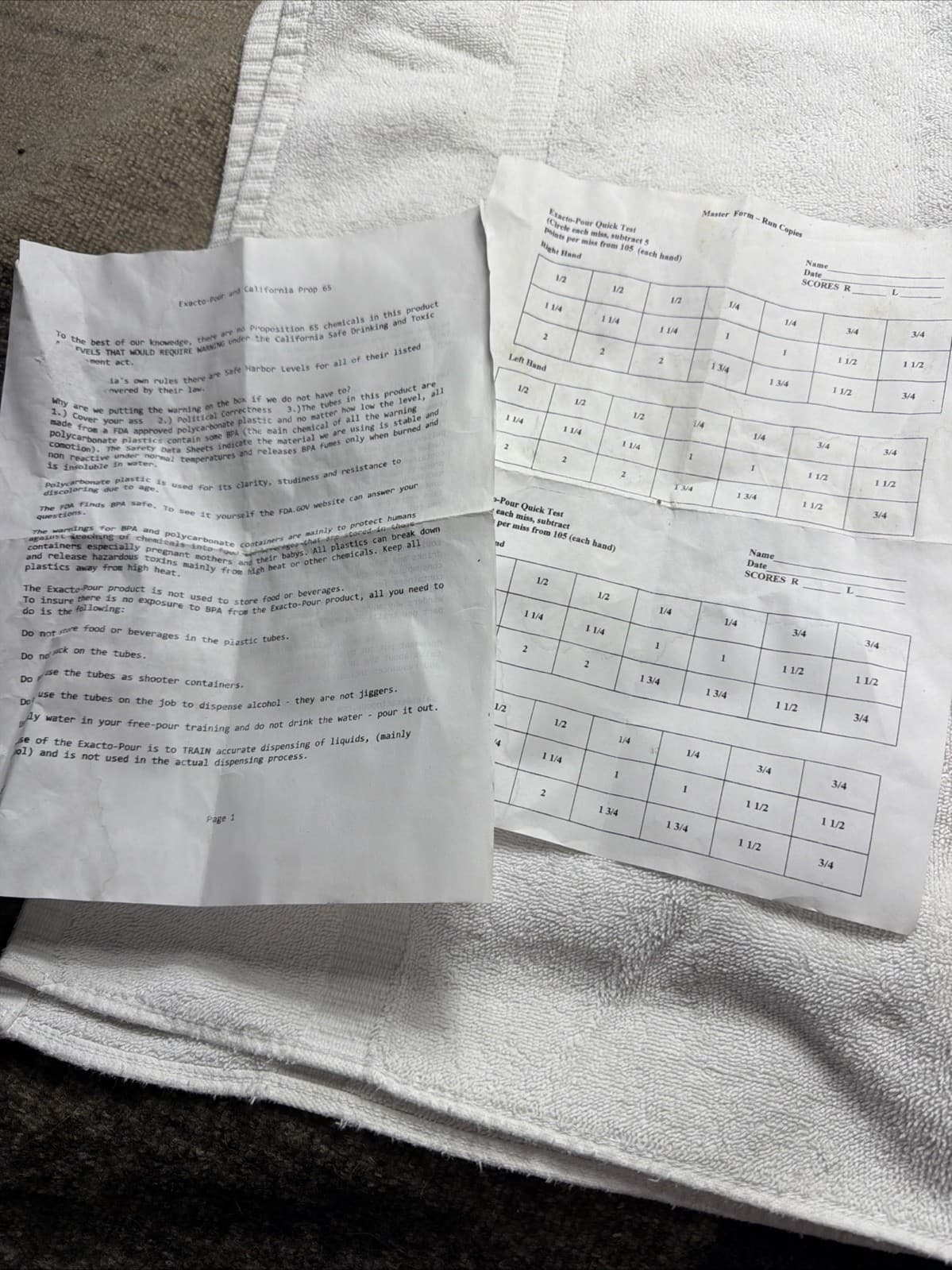 Exacto Pour Bar Test Kit, Plastic, 3-Tube, Liquid Calibratio Excellent Condition 5